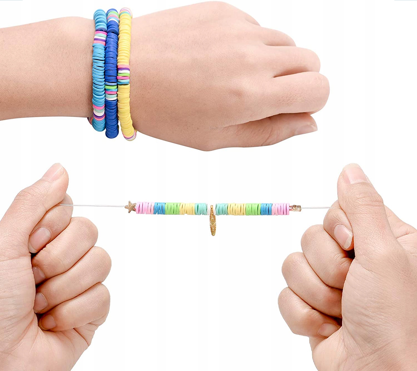 ZESTAW DO ROBIENIA BRANSOLETEK KORALIKI 6000ELEM Stan opakowania oryginalne