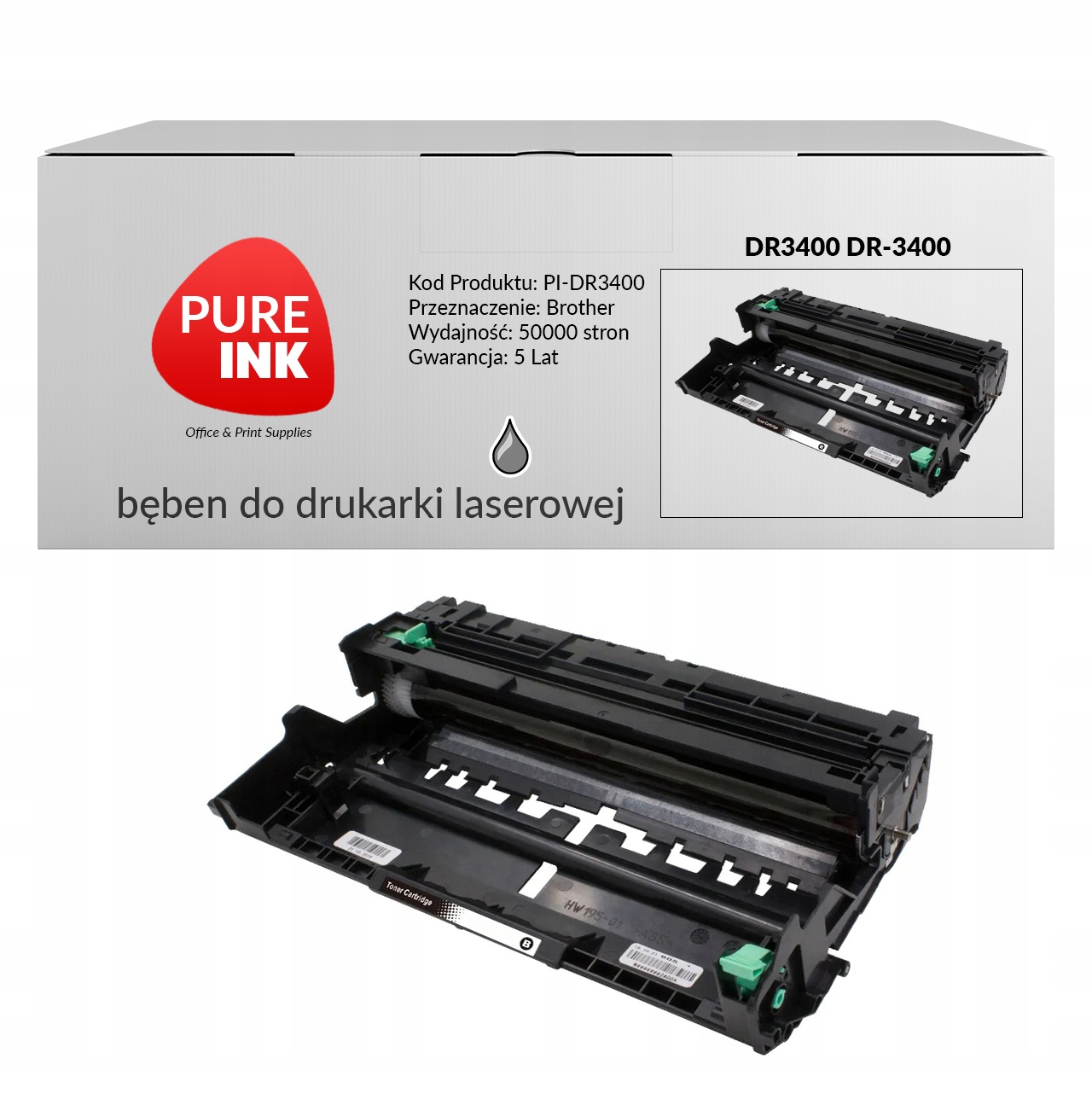 Bęben Pureink DR3400 DR-3400 do Brother HL-L6250DN – Wydajność i jakość druku