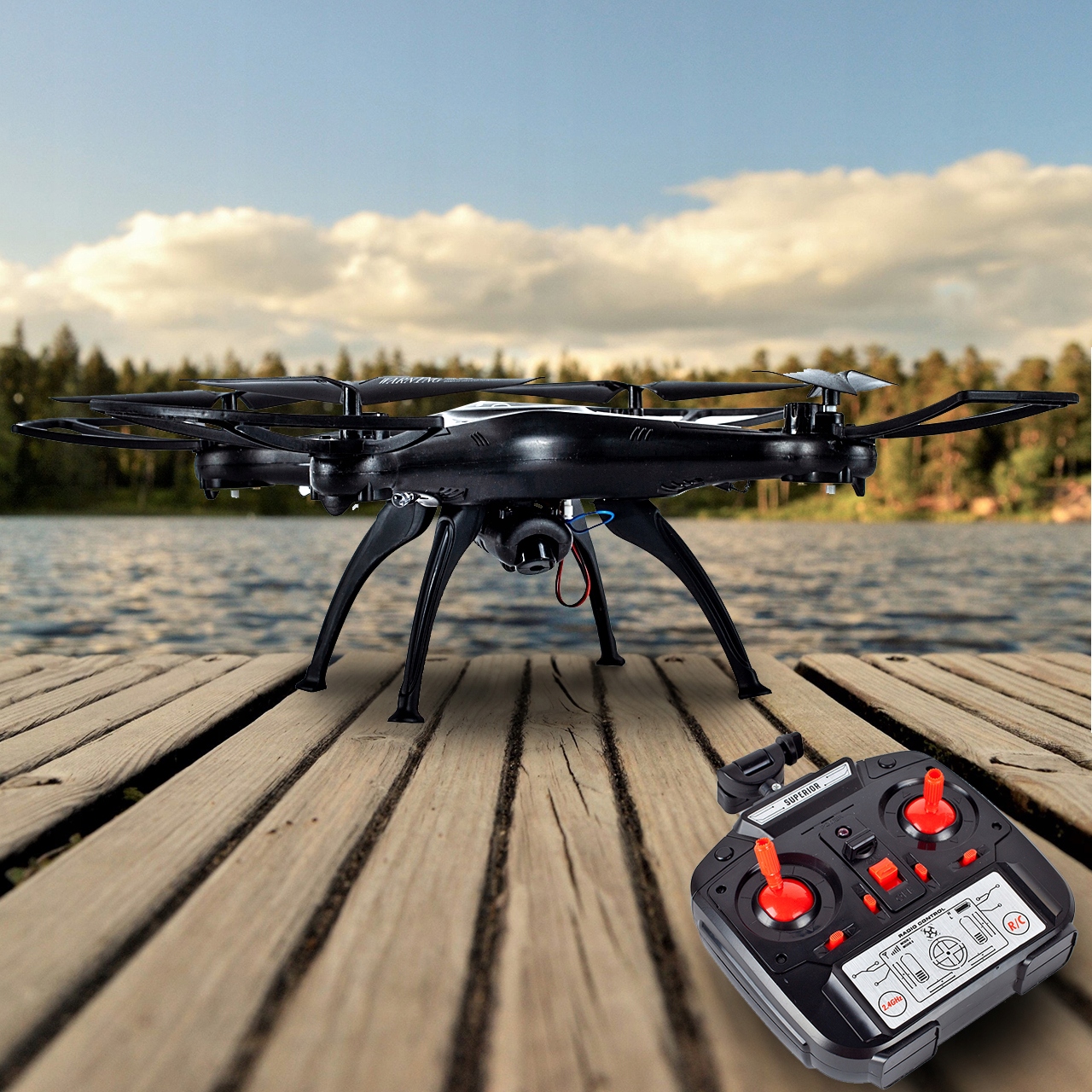 DRON Z KAMERĄ 2MPx FULL HD WIFI ZASIĘG 100M PILOT Pojemność baterii 650 mAh