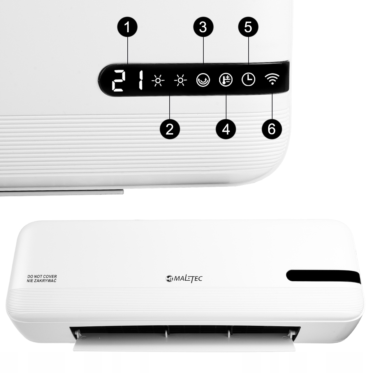 KURTYNA POWIETRZNA GRZEJNIK ENERGOOSZCZĘDNY OSCYLACJA WIFI PILOT 2000W Kod producenta 111272