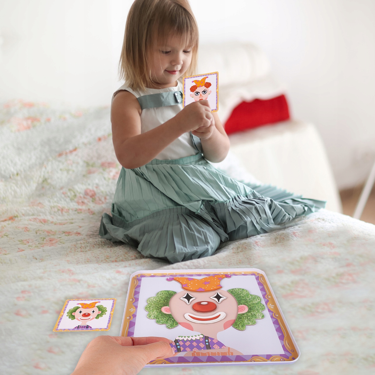 KOLOROWA UKŁADANKA ZMIENIAJĄCE TWARZE 62 PUZZLE Szerokość produktu 19.5 cm