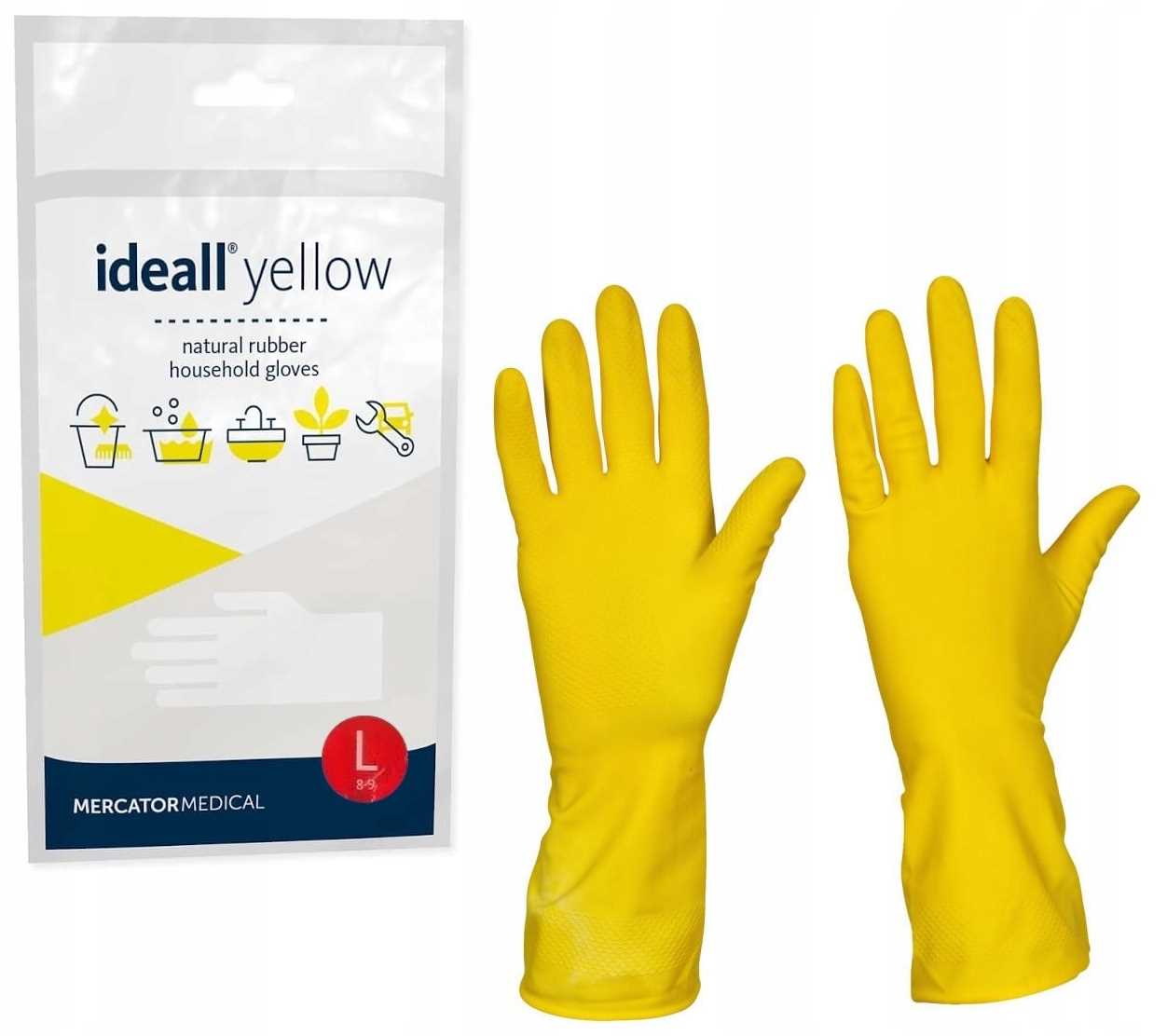 Rękawice Gospodarcze Lateksowe Ideall Yellow – Komfort i Ochrona w Pracy