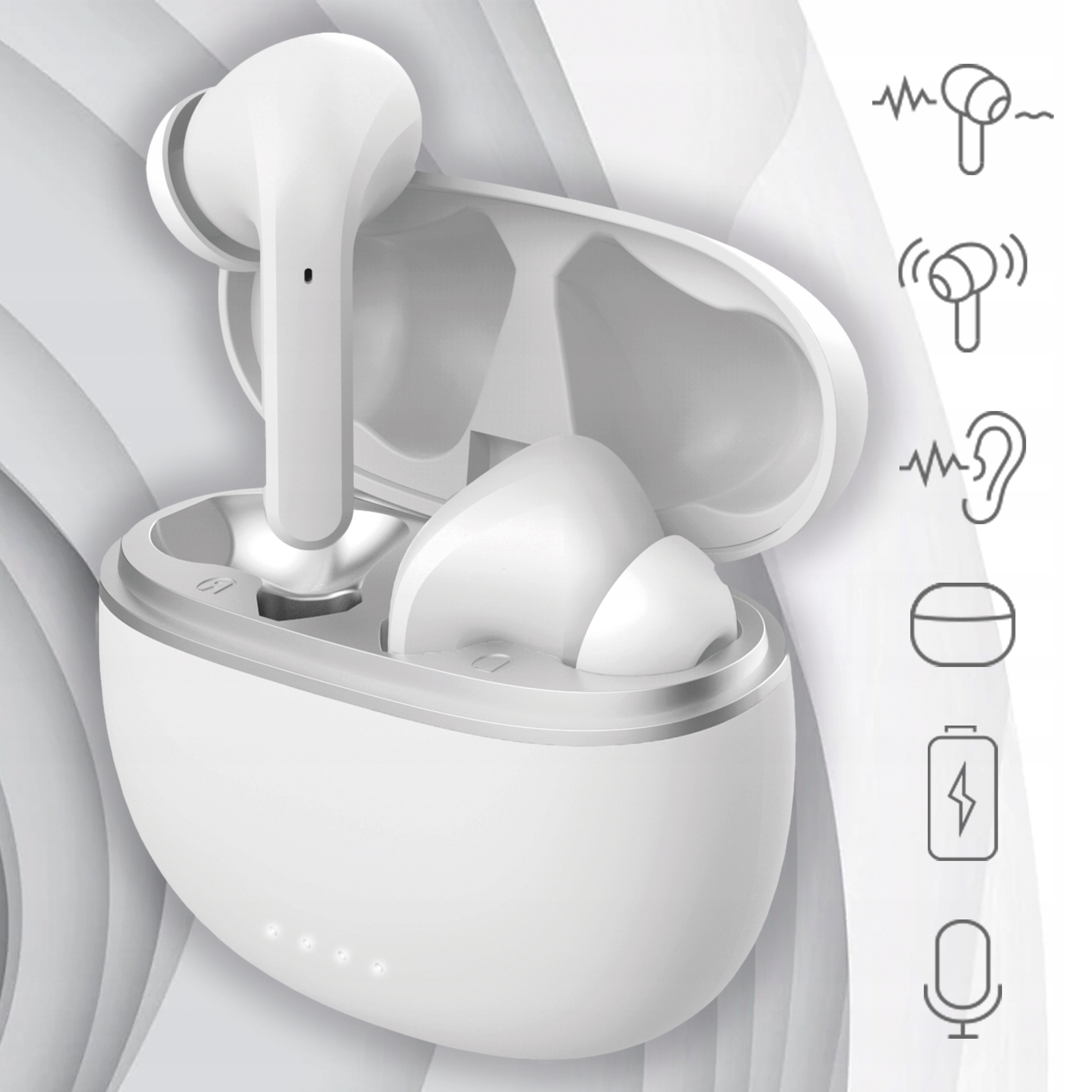 Forever słuchawki Bluetooth ANC TWE-210 Earp z etu Regulacja głośności tak
