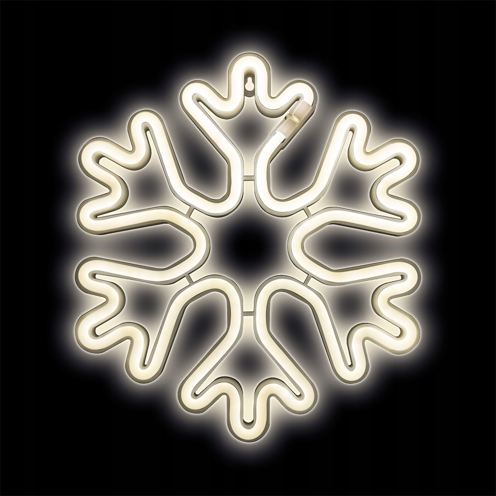 Neon LED świąteczna ozdoba na ścianę płatek śniegu Marka Forever Light