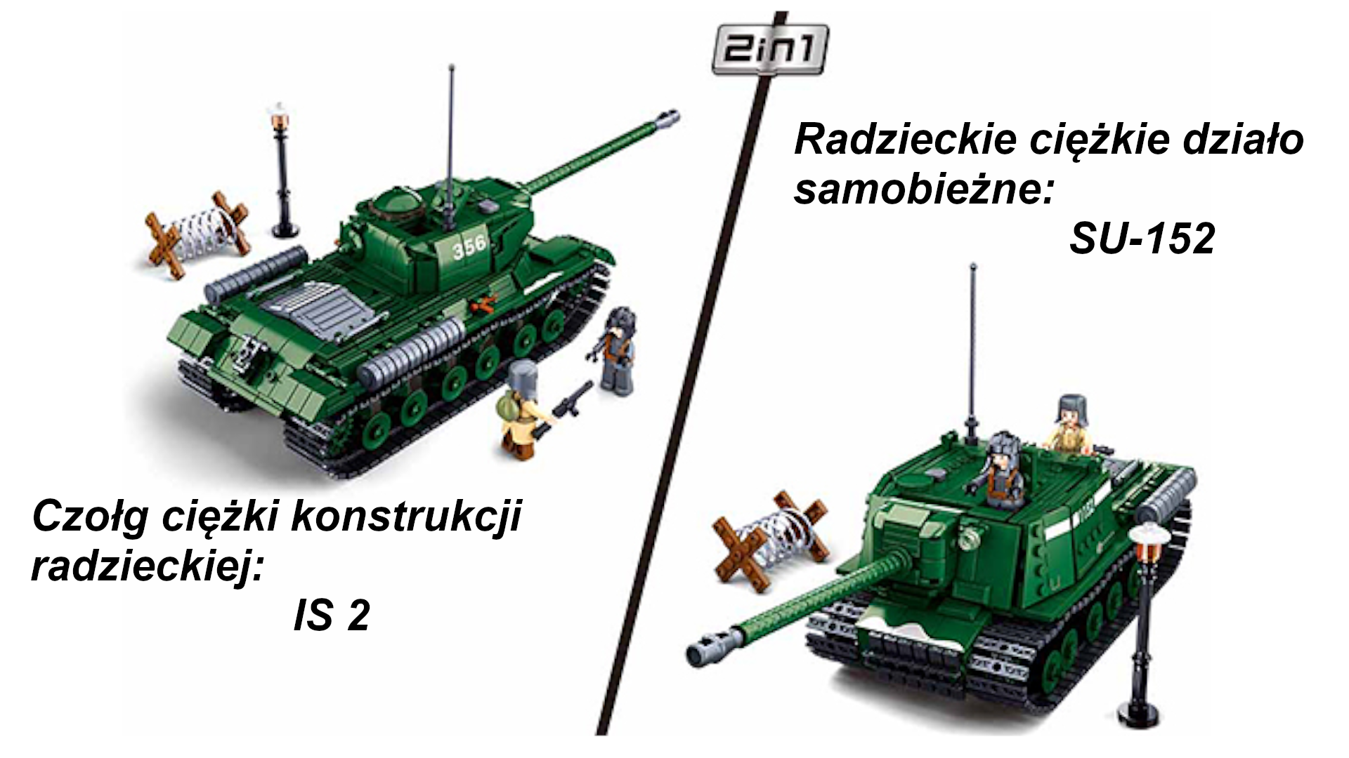 Klocki Czołg Niszczyciel Rosyjski IS-2SU152 Wojsko TOMDORIX