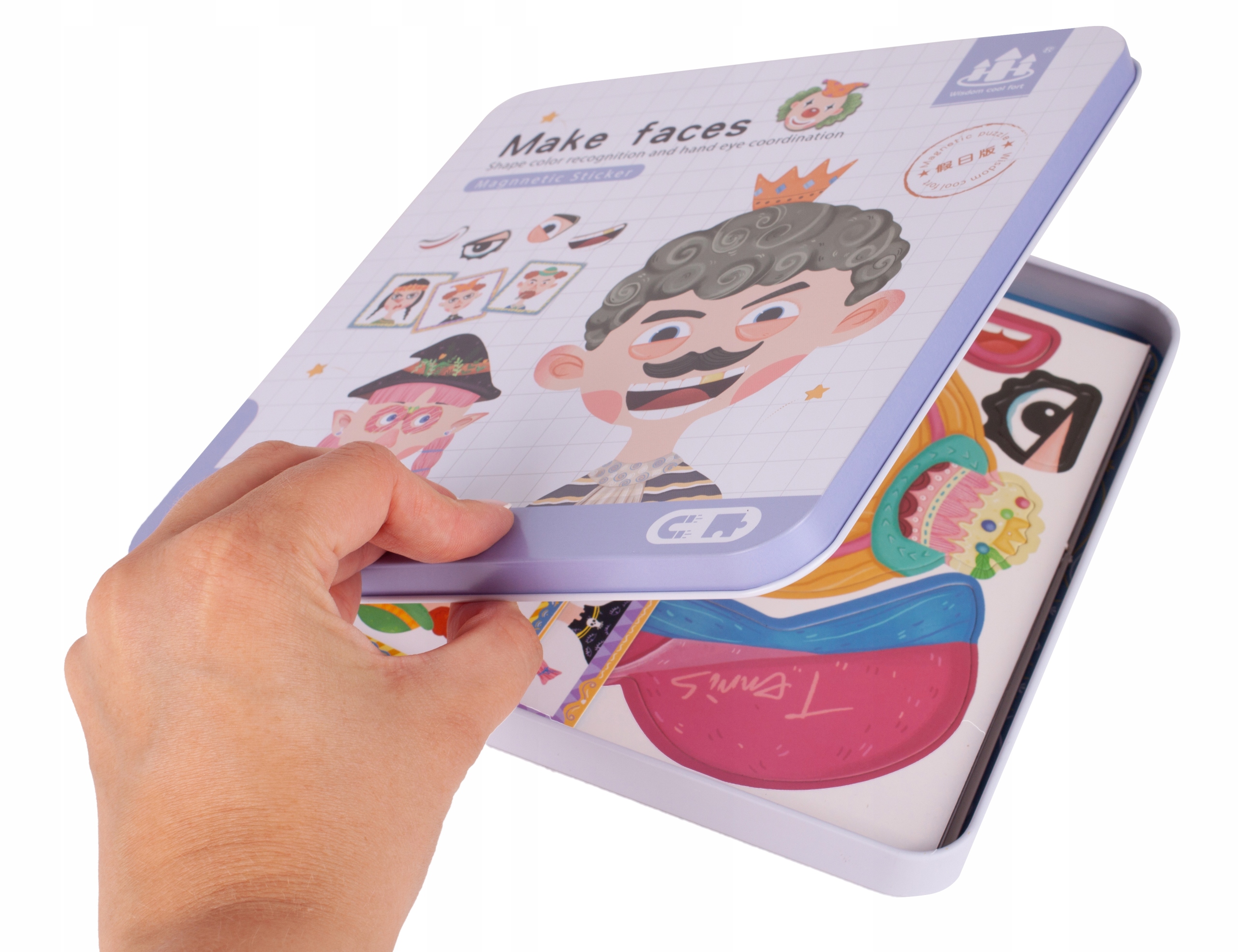 KOLOROWA UKŁADANKA ZMIENIAJĄCE TWARZE 62 PUZZLE Kolor dominujący wielokolorowy