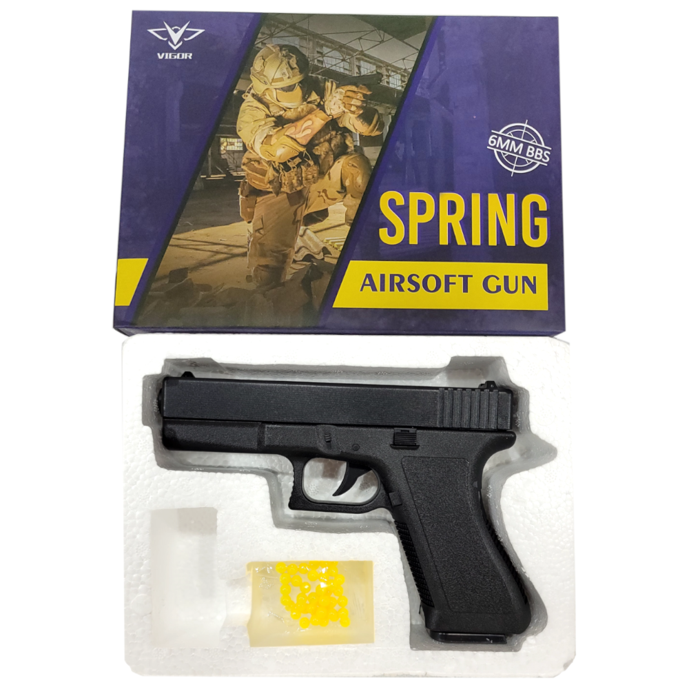 Policyjny Pistolet Na Kulki GLOCK 17 Replika Air Soft Gun TOMDORIX