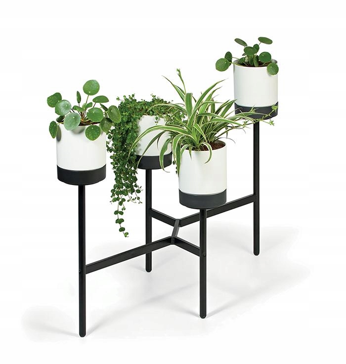 Wysoki Kwietnik Doniczki Rama typ Loft IKD4L Biały Wysokość 81 cm
