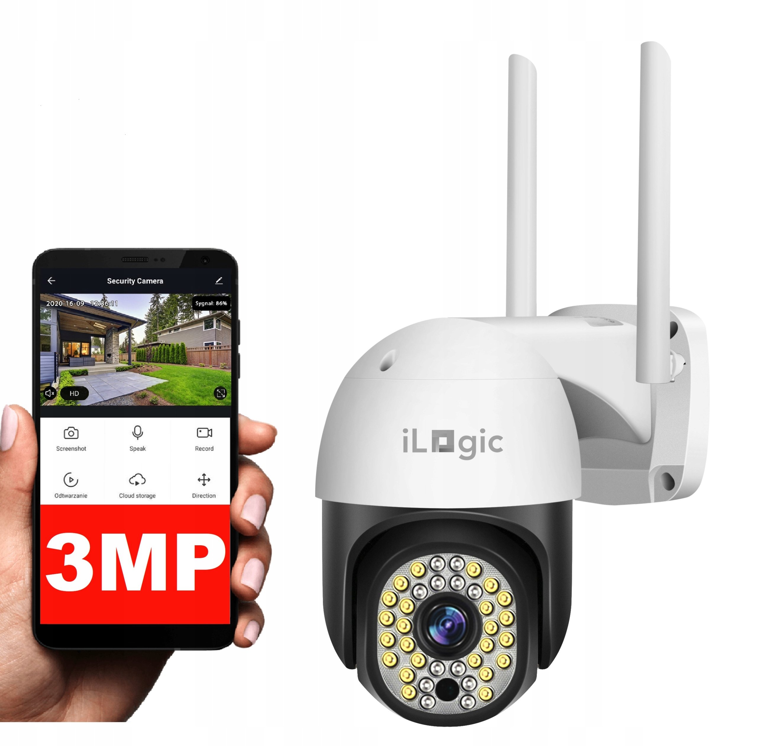 Zewnętrzna Kamera Obrotowa IP TUYA 3MPx WiFi ZOOM EAN (GTIN) 7427282071451