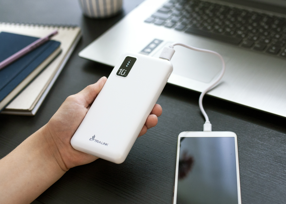 EPB-078W 10000MAH 5V POWER BANK WHITE