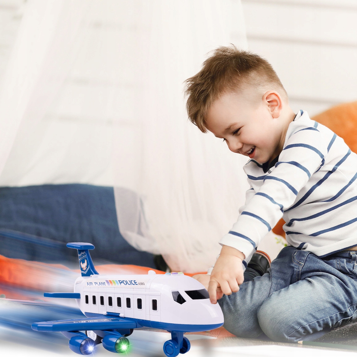 DUŻY SAMOLOT POLICJA ROZKŁADANY PARKING POJAZDY Kod producenta 110077