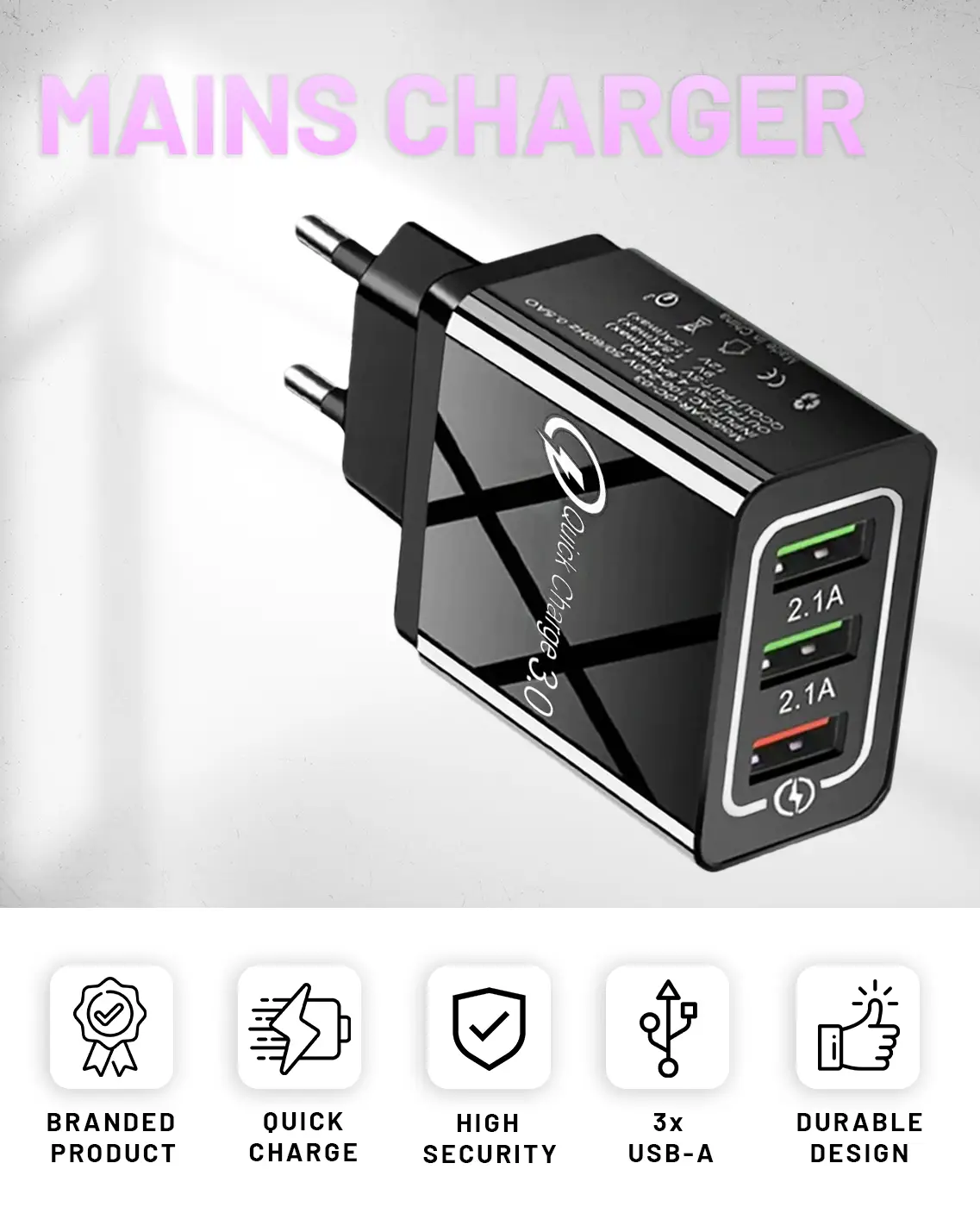 mobile_14142_ladowarka_sieciowa_Alogy_szybka_3x_USB_A_Quick_Charge_QC_3_0.webp