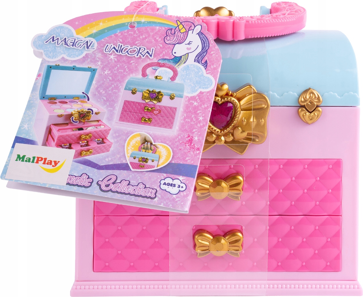KUFEREK Z KOSMETYKAMI DO MAKIJAŻU CIENIE LAKIERY Wysokość produktu 20 cm