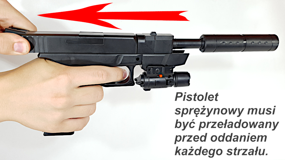 Pistolet Na Kulki 6mm. Glock 18 Policyjny Z Leserem Tomdorix