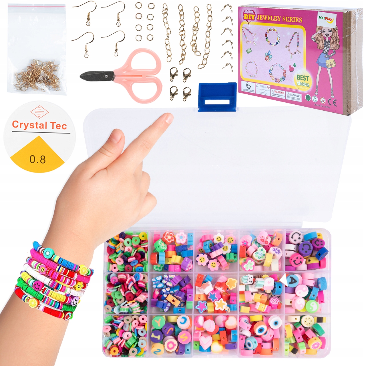 ZESTAW KOLOROWYCH KORALIKÓW 1000PCS BIŻUTERIA DIY Rodzaj biżuteria