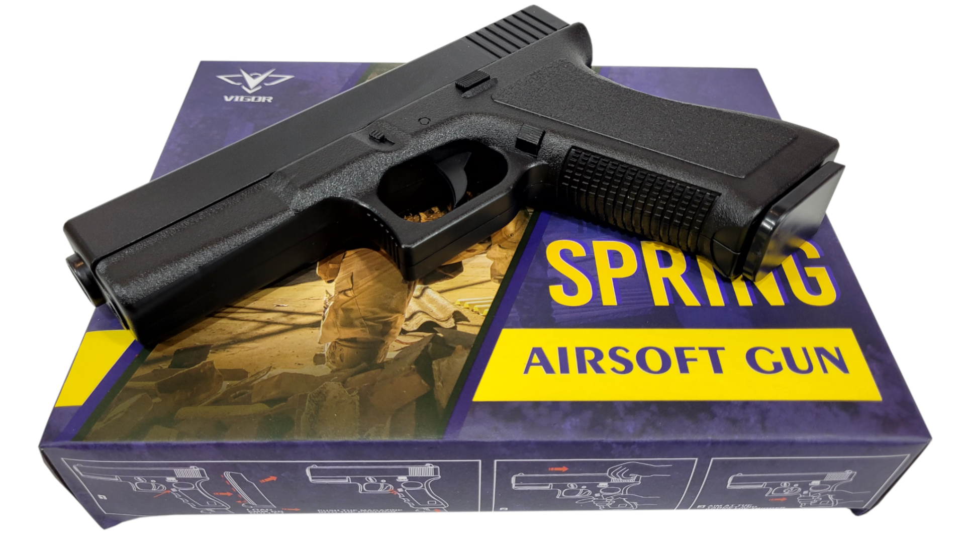 Policyjny Pistolet Na Kulki GLOCK 17 Replika Air Soft Gun TOMDORIX