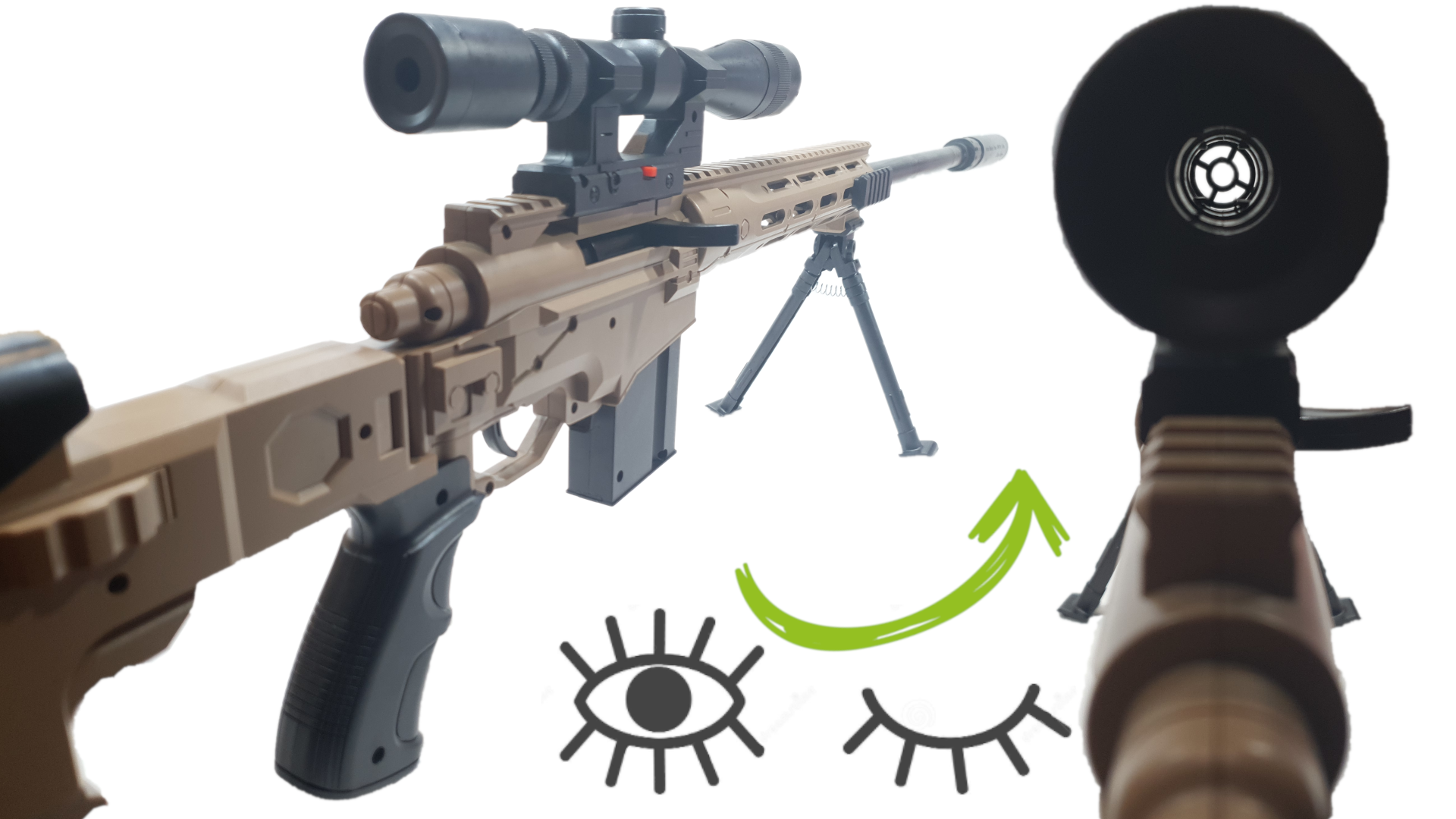 Amerykański Karabin Snajperski Na Kulki M107 z Laserem TOMDORIX