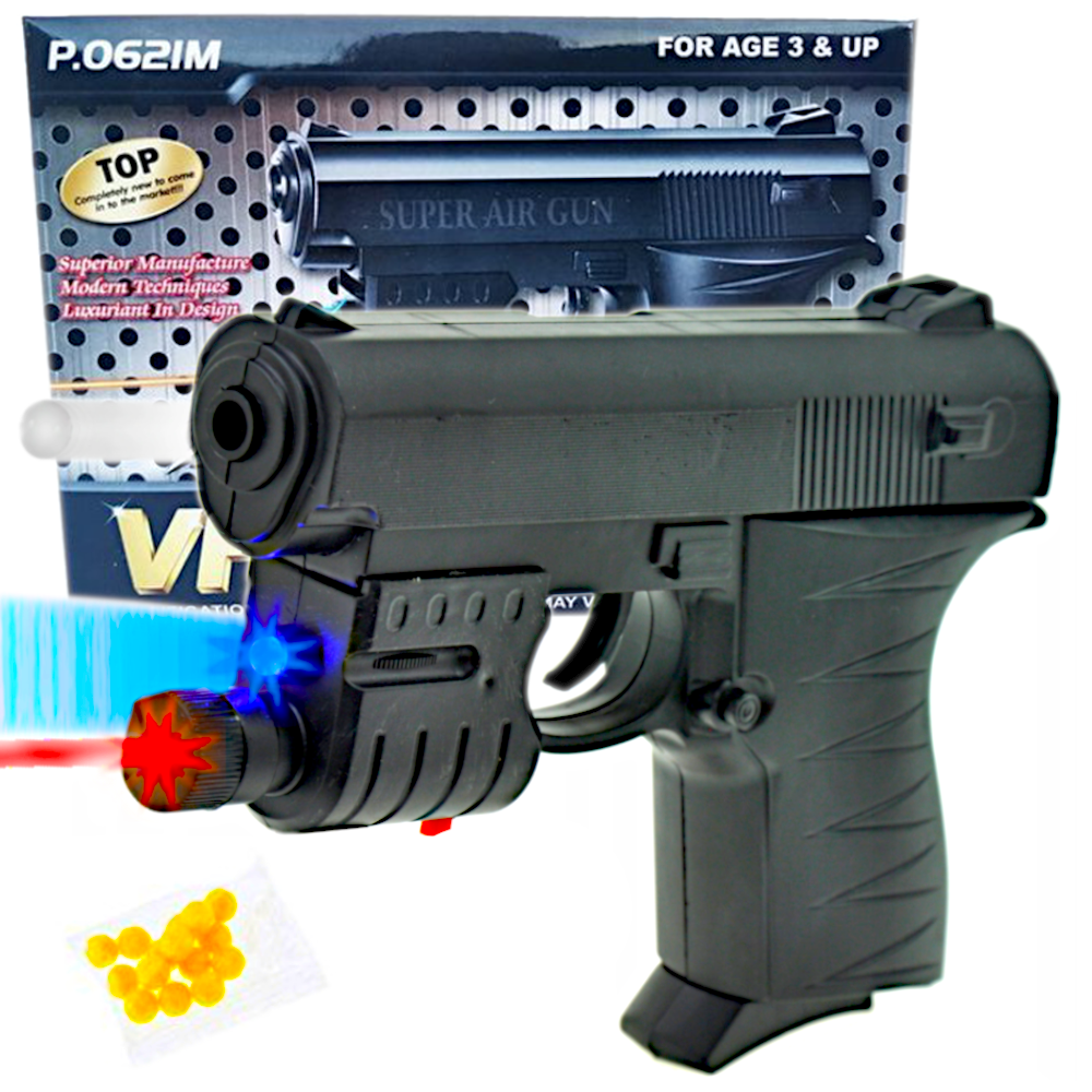 Pistolet Na Kulki z Laserem i Niebieską Latarką TOMDORIX