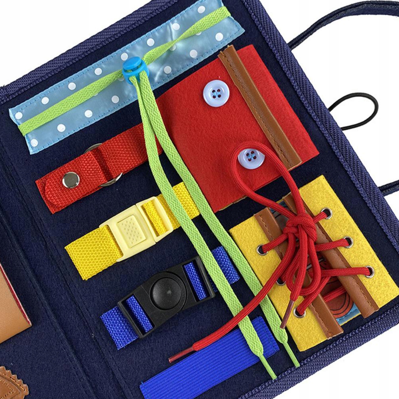 SENSORYCZNA TABLICA MANIPULACYJNA MONTESSORI XXL Certyfikaty, opinie, atesty CE EN 71