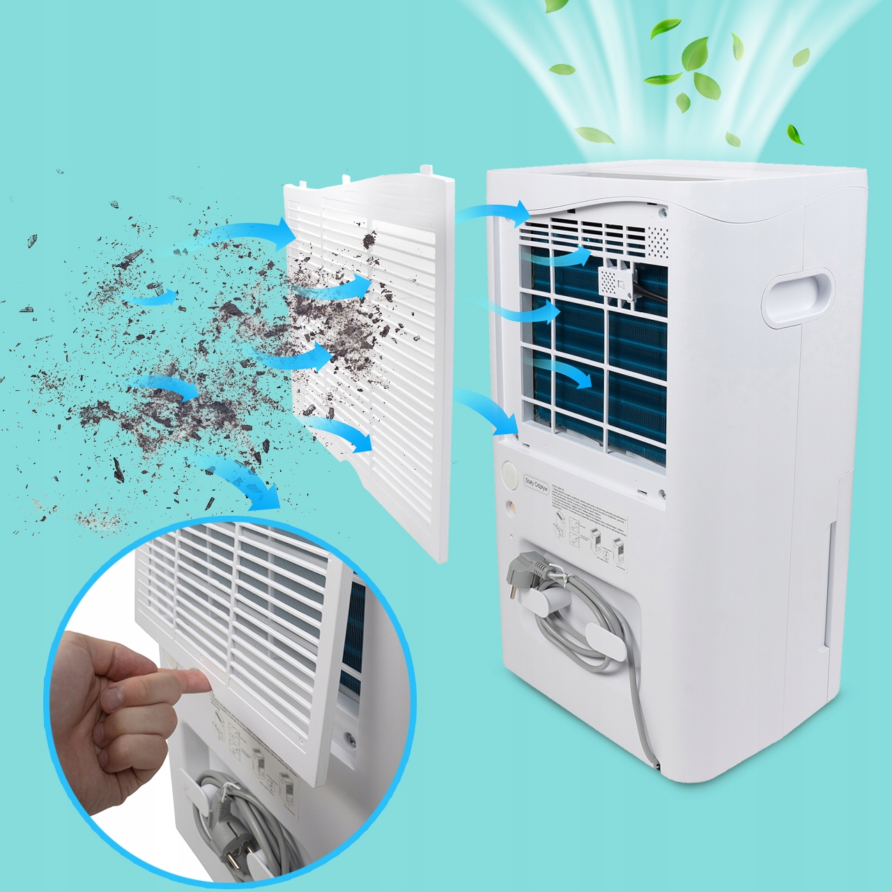 OSUSZACZ POWIETRZA POCHŁANIACZ WILGOCI 50L/H WiFi Waga produktu z opakowaniem jednostkowym 20.5 kg