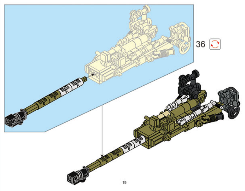 Klocki Działo Armata Haubica M777 Wojsko Obóz Tomdorix
