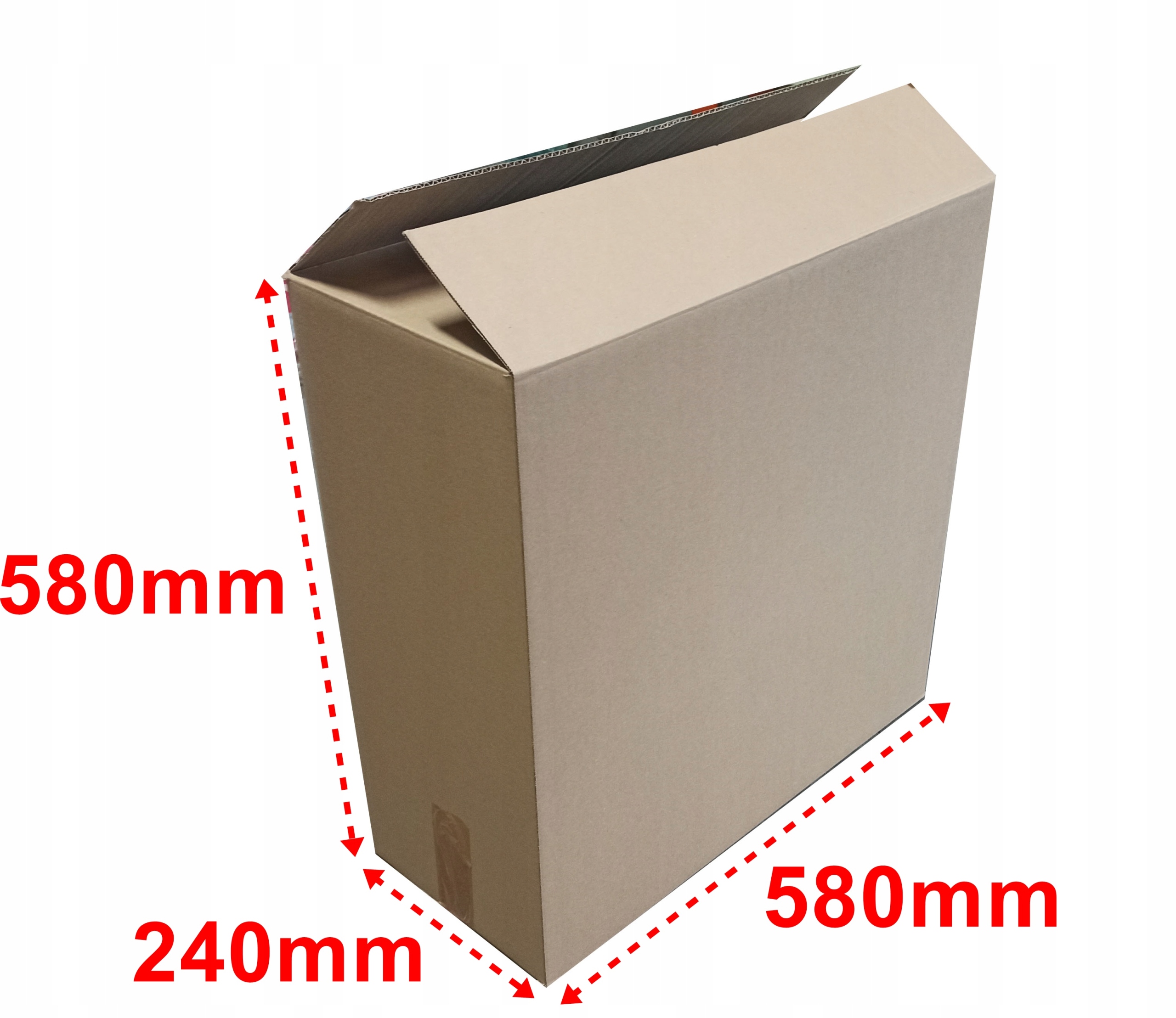 KARTON PUDŁO PRZEPROWADZKI 580x240x580mm DUŻY 3W Kolor odcienie brązu