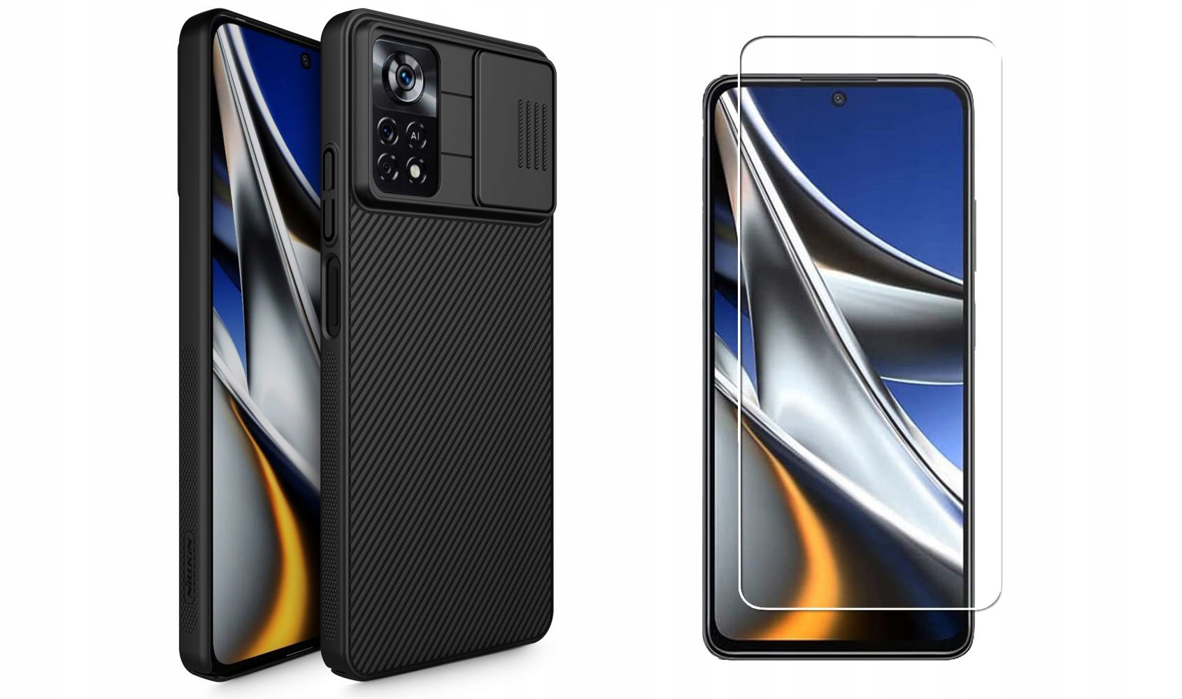 Etui Nillkin Cam + Szkło do Xiaomi Poco X4 Pro 5G