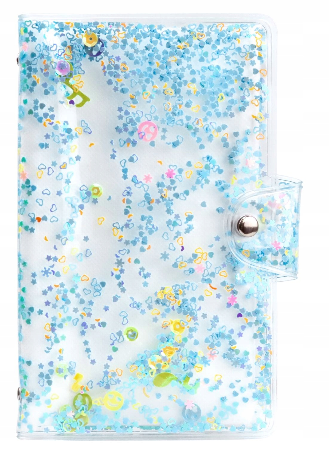 Wodoodporna oprawa z niebieskimi cekinami – Stylowy design i funkcjonalność