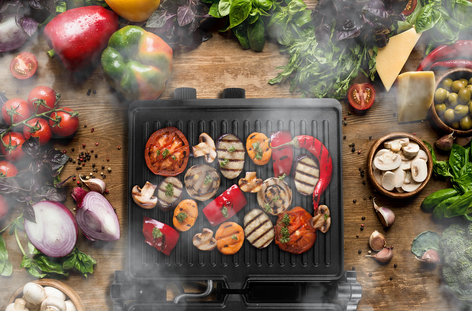 ROZKŁADANY OPIEKACZ GRILL ELEKTRYCZNY 2500W XXL Materiał obudowy tworzywo sztuczne metal