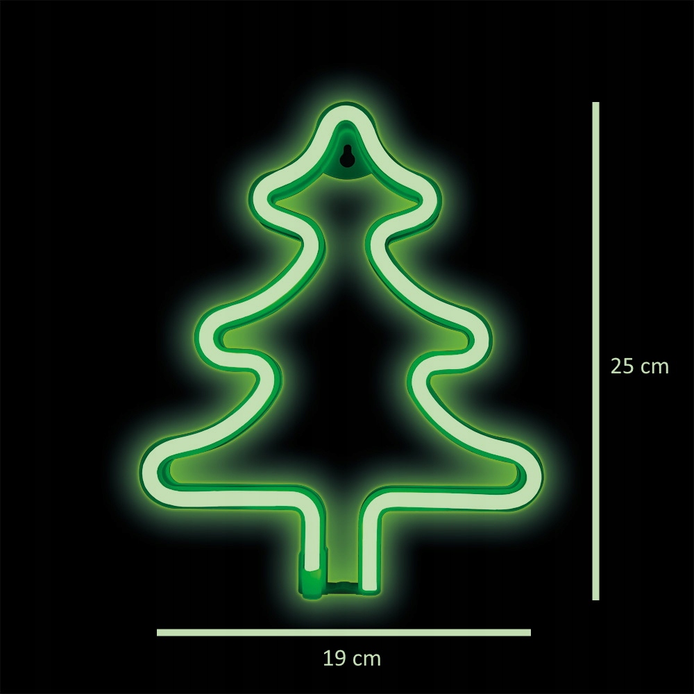 Neon LED choinka ozdoba świąteczna lampka wisząca Barwa światła wielokolorowy