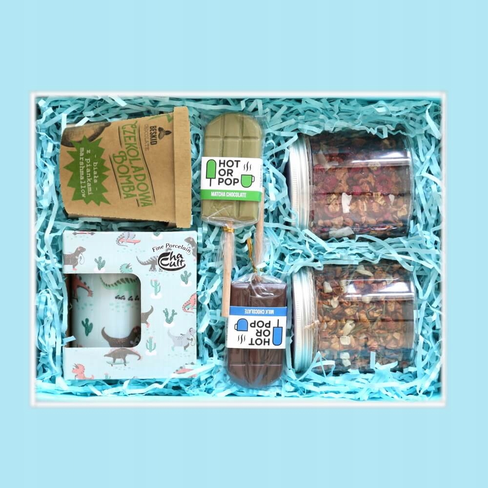BOX z dinozaurem pyszne herbaty + kubek i słodycze EAN (GTIN) 0733413798171