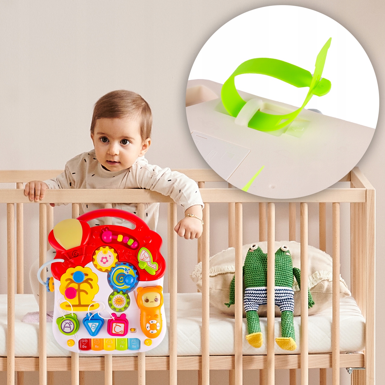 CHODZIK PANEL HULAJNOGA PCHACZ JEZDZIK STOLIK EDUKACYJNY SENSORYCZNY 5W1 Głębokość produktu 19 cm