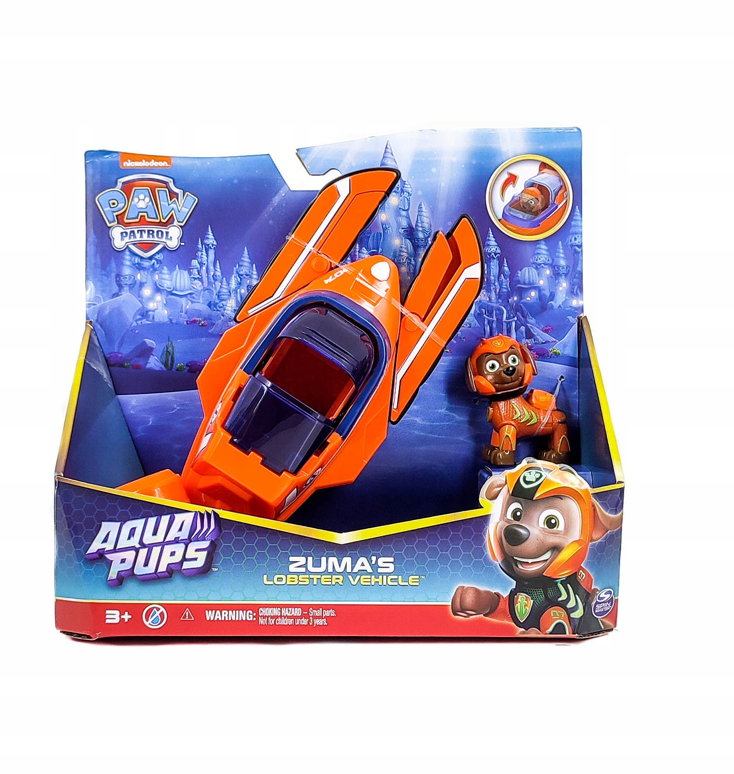 PSI PATROL AQUA PUPS ŁÓDŹ PODWODNA FIGURKA ZUMA Model Zuma's Lobster Vehicle