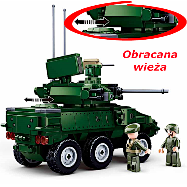 Klocki Wóz Pancerny EBRC JAGUAR Czołg Wojsko Tomdorix