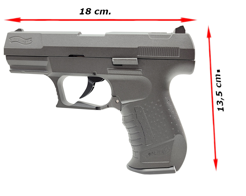 PISTOLET WALTHER P99 replika Air Soft Gun FULL METAL sprężynowy kulki 6mm Tomdorix