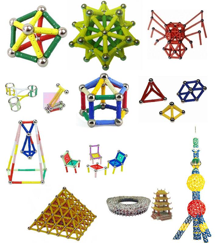 Magnetyczne klocki NEODYMOWE KUFEREK 328 el. N Wiek dziecka 6 lat +