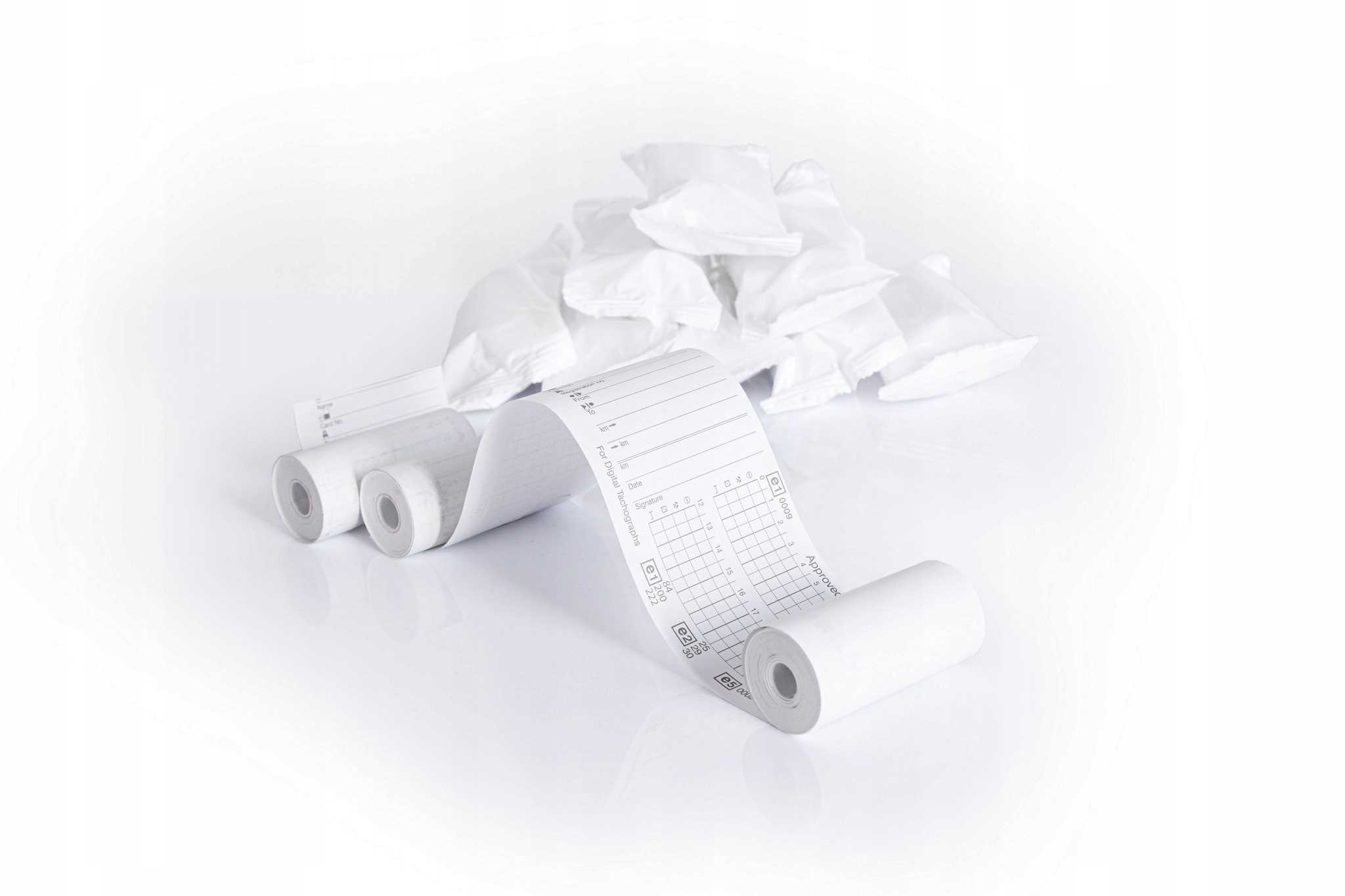 Papier do tachografu cyfrowego uniwersalny 1 karton (3 rolki) TEKSON – Wysoka jakość dla Twojego biznesu