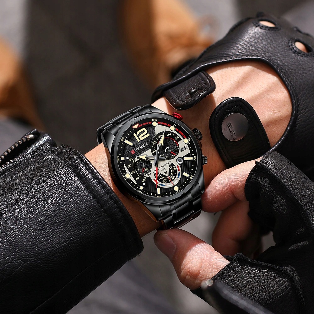 ZEGAREK MĘSKI CURREN KLASYCZNY ELEGANCKI CHRONOGRAF DATOWNIK – Elegancja i styl na każdą okazję