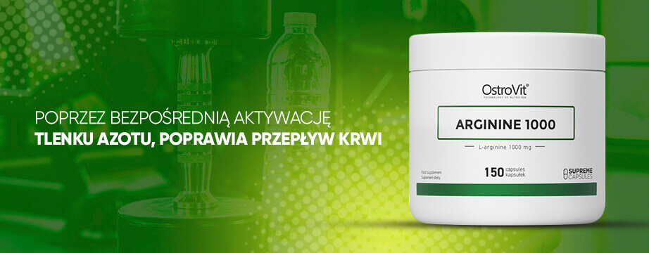 Arginina uwalnia tlenek azotu poprawiający przepływ krwi, co przekłada się na zwiększenie pompy treningowej
