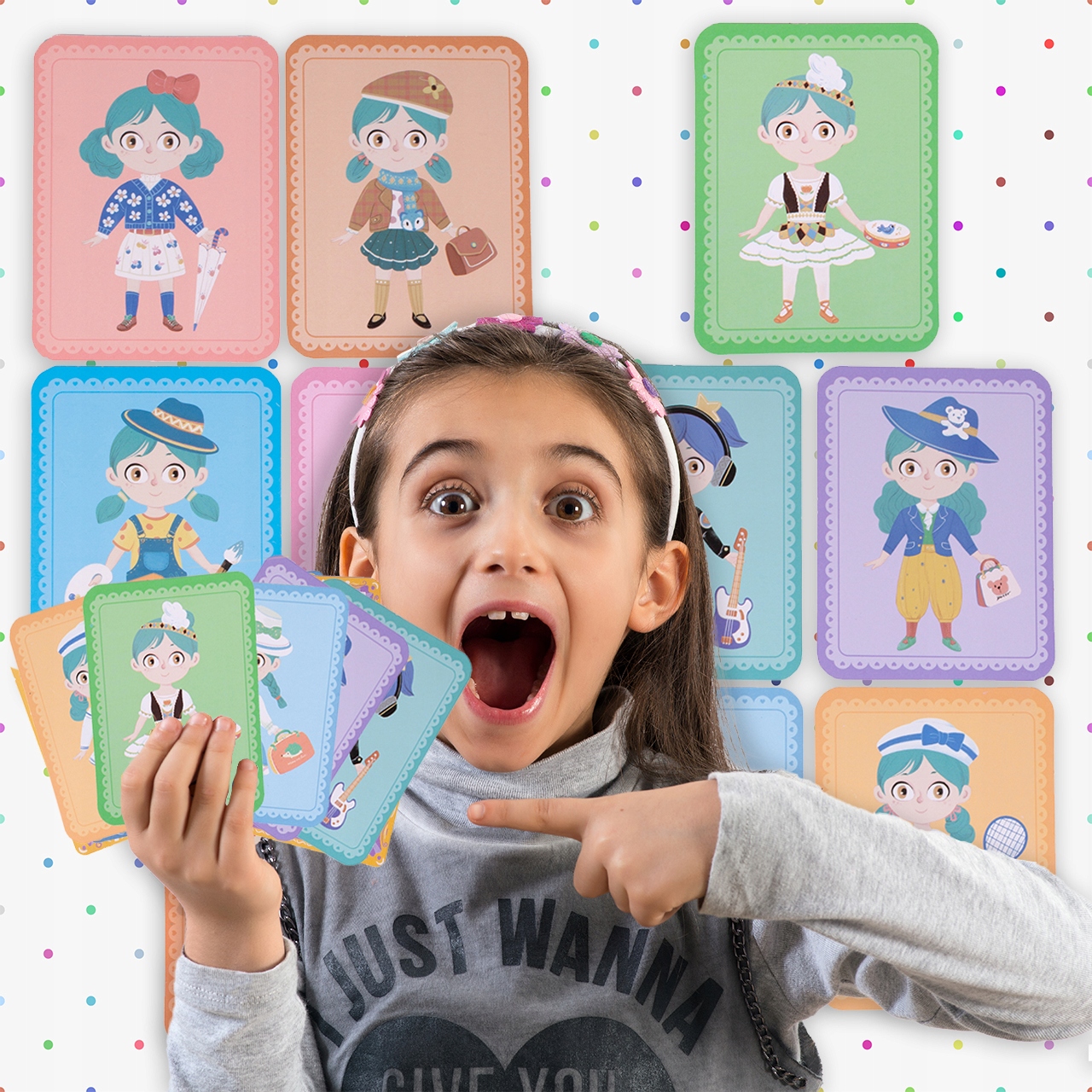UKŁADANKA UBIERANIE DZIEWCZYNY MODELKA 62 PUZZLE Wysokość produktu 20.5 cm