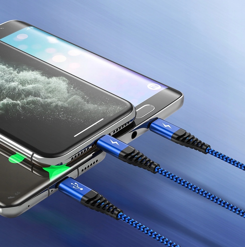 Kabel USB 3w1 DO IPHONE / MICRO USB / TYP-C QC3 Kod producenta AN24