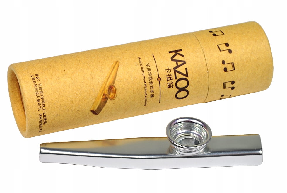 Kazoo metalowe K-1S Silver srebrny + etui