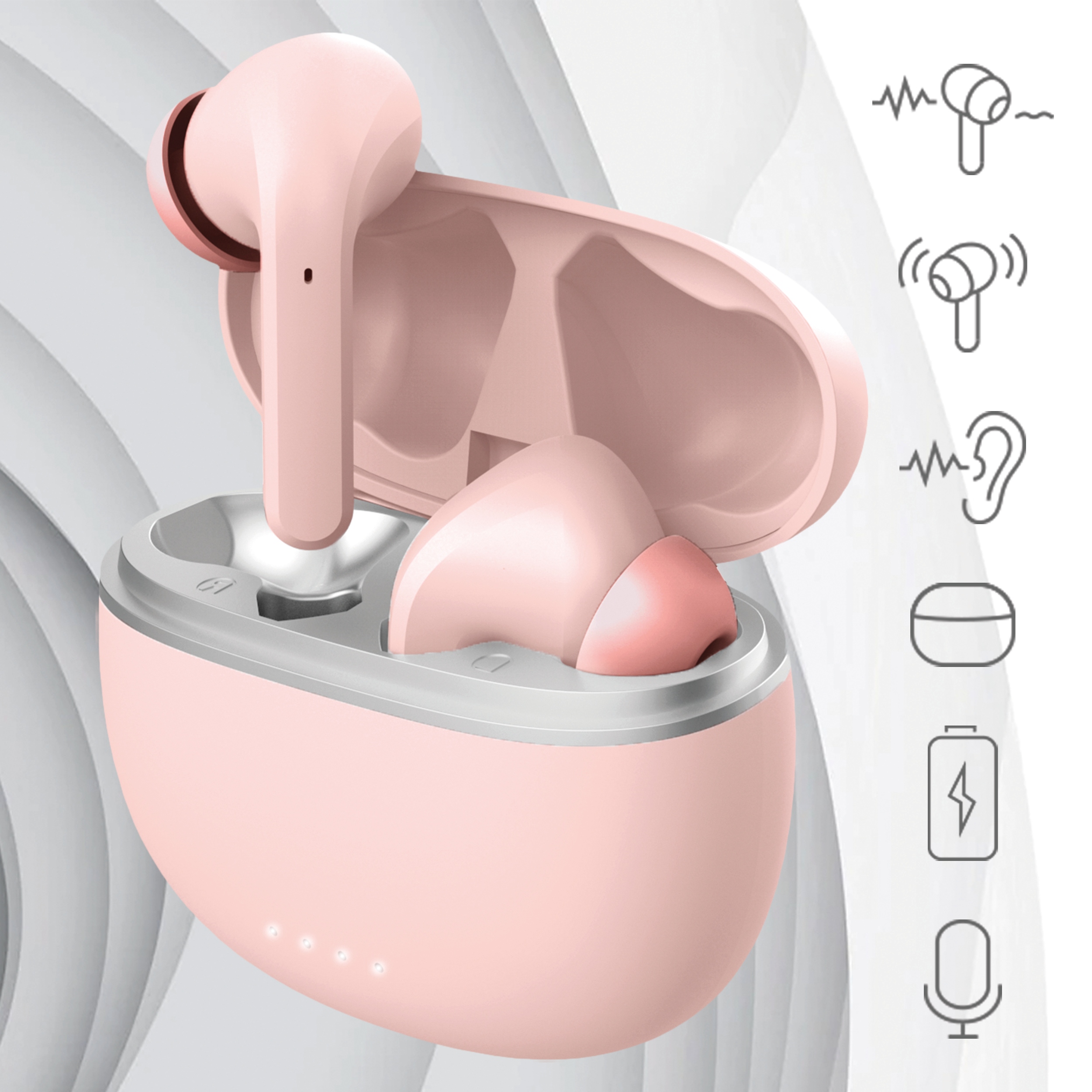 Forever słuchawki Bluetooth ANC TWE-210 Earp z etu Transmisja sygnału Bluetooth