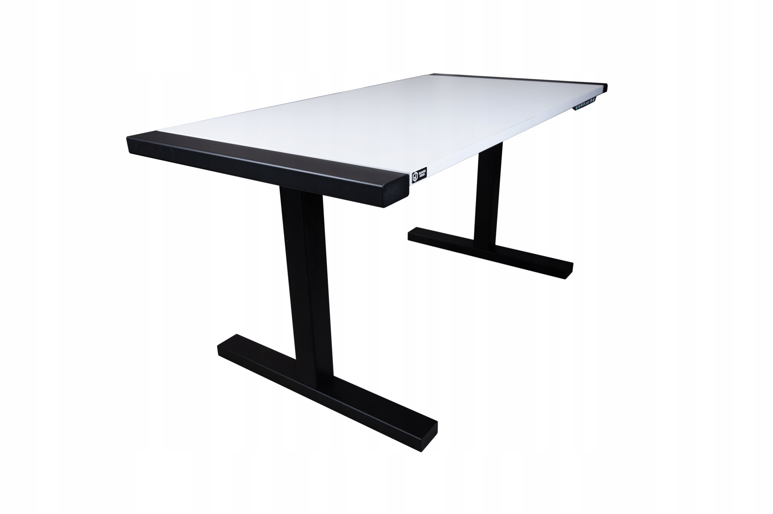 Biurko Komputerowe Gamingowe Elastic+ / Biały blat / Guard-Desk / 140x70x75