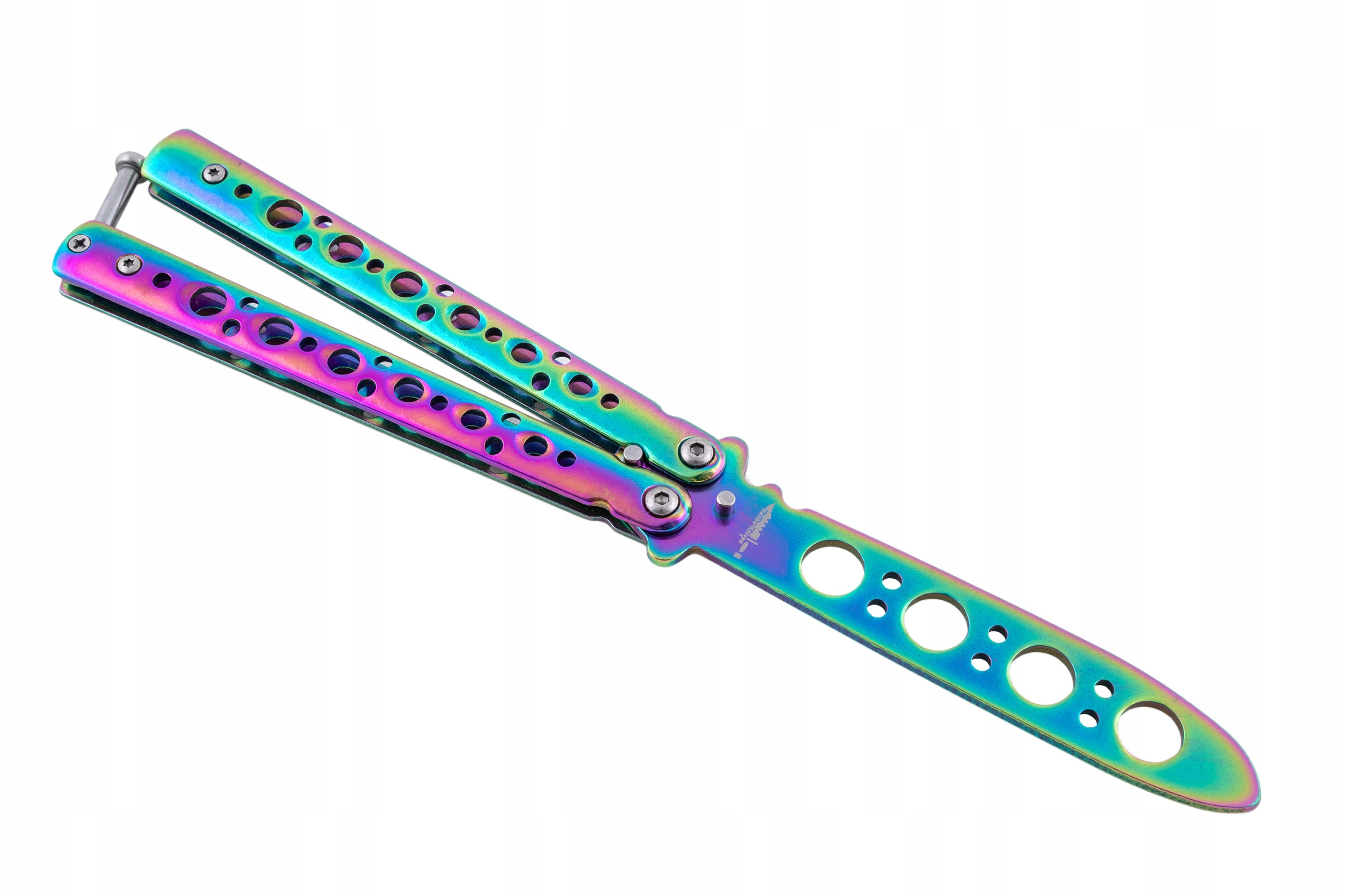 Nóż motylkowy treningowy full Rainbow Fade 2 CS:GO