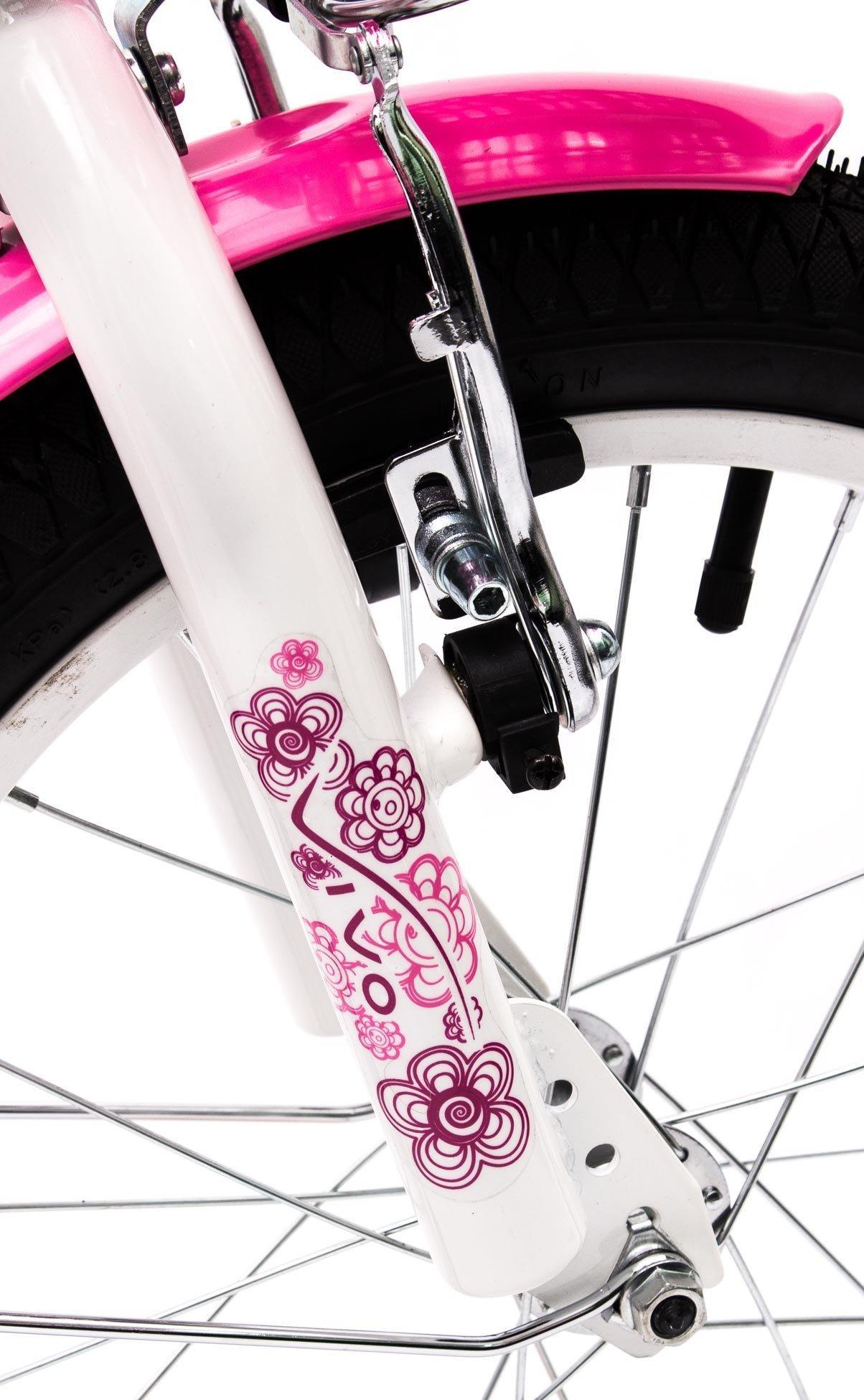 фото Дитячий двоколісний велосипед Vivo Flower 16 Pink/White