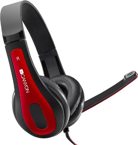 фото Навушники з мікрофоном Canyon CNS-CHSC1BR Black/Red