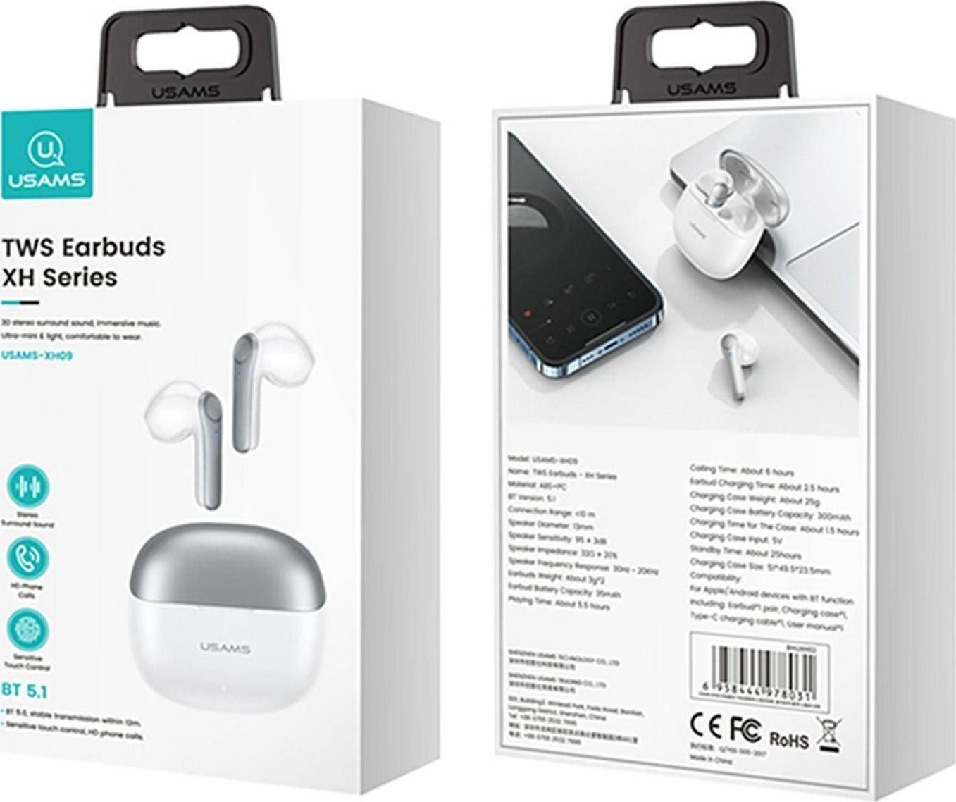 фото Навушники TWS Usams XH Blue (BHUXH03)