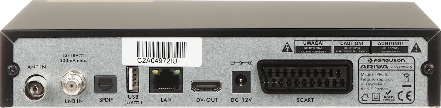 фото TV-тюнер зовнішній Ferguson Ariva 255 Combo S Black