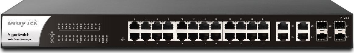 фото Комутатор керований 2 рівня DrayTek VigorSwitch P1282